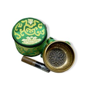 Cuenco 11 Cm Vajra Con Caja Tela, Cojin Y Palito